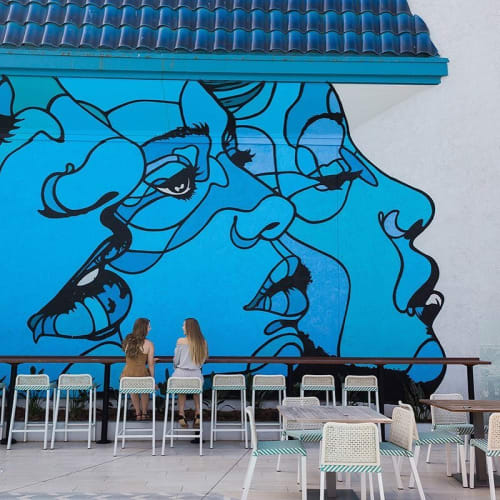 Sirens | Murals by David P. Flores | Blue Sea Beach Hotel, Pacific Beach in San Diego