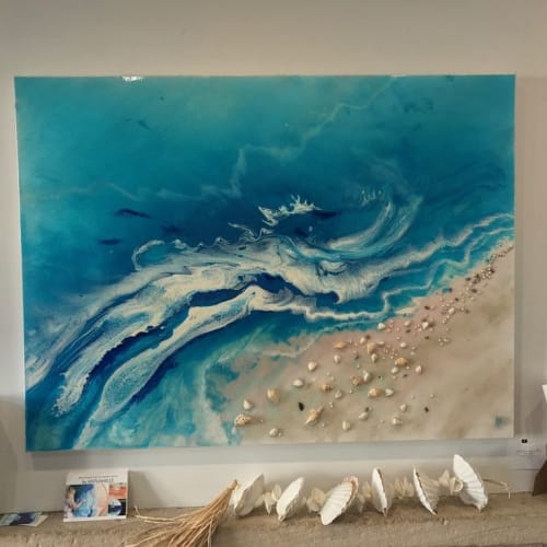 Ocean Inspired Resin Artwork | Oil And Acrylic Painting in Paintings by ANTUANELLE