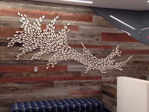 Ceramic Wall Art | Wall Treatments by Whitney Forsyth | Capital One Eastgate Metroplex Call Center in Tulsa