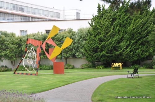 Buckeye and the Benches | Sculptures by William Wareham | San Francisco State University in San Francisco