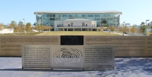 "Ripple of Hope" Gateway | Public Sculptures by May Sun | Robert F. Kennedy Inspiration Park in Los Angeles