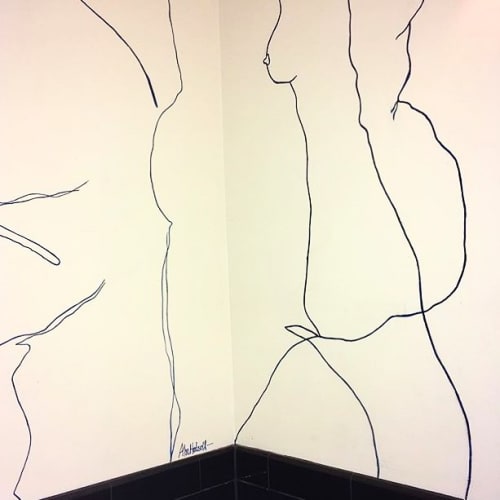 Nude Line Drawings | Murals by Alba Hodsoll | MIMI in New York
