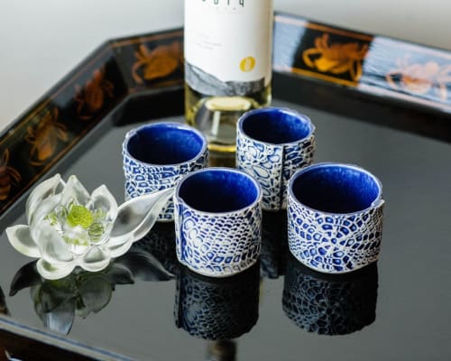 Knitwork Porcelain Cups | Cups by Lawrence & Scott | Lawrence & Scott in Seattle