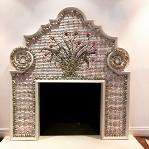 Shell Mosaic Fireplace | Fireplaces by Christa Wilm