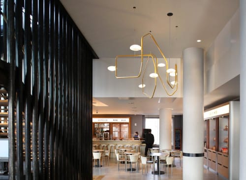 Palindrome 8 Chandelier | Chandeliers by Rich Brilliant Willing | Hotel Indigo Lower East Side New York in New York