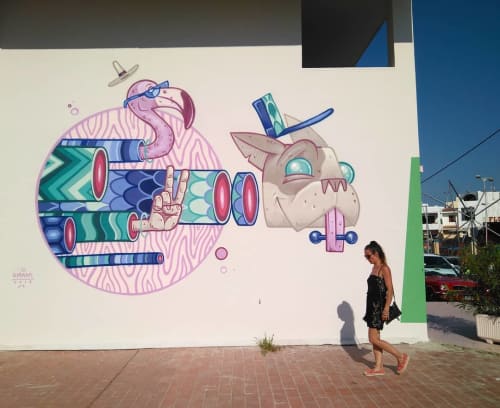 Paradiso Ibiza Art Hotel | Street Murals by KRAM