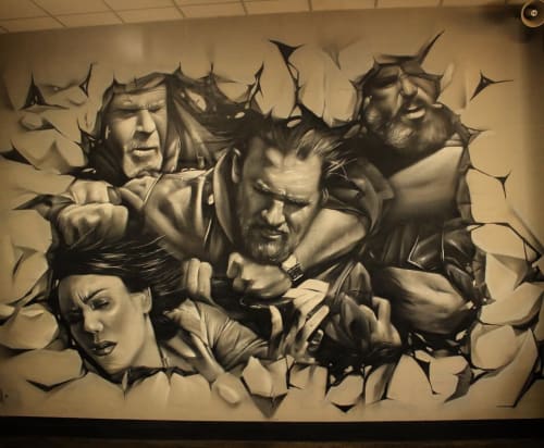 Mural | Murals by Liam Bononi | Custom Torino Harley Davidson in Torino