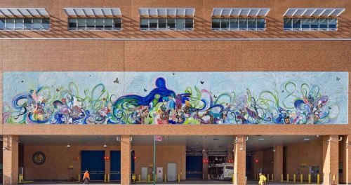 Mother Hale’s Garden | Murals by Shinique Smith | Mother Clara Hale Bus Depot in New York