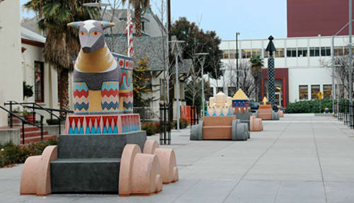 Parade of Floats | Public Sculptures by Andrew Leicester | Civic Center, San Jose, CA in San Jose