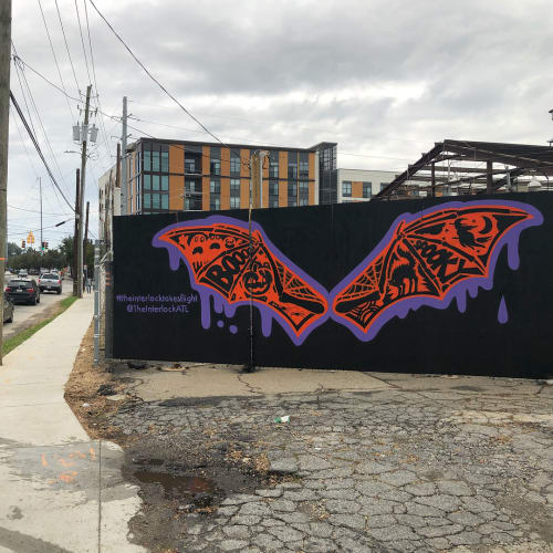 Spooky Bat Wings | Street Murals by Peter Ferrari
