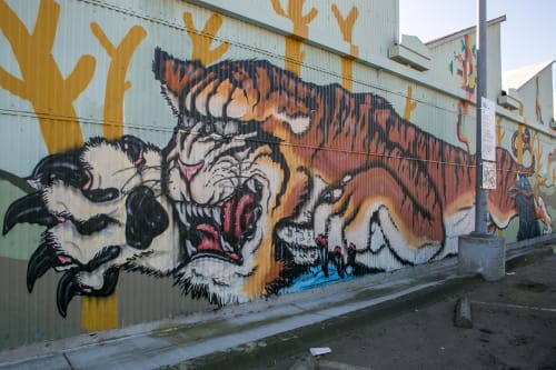 Fruitvale Wall | Street Murals by Evan ESK Wilson | Fruitvale BART Overflow Parking Lot, Oakland, CA in Oakland