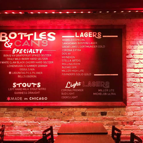 Chalkboard Art By Lauren Letra Design Studio Seen At Howl At The Moon Chicago Chicago Wescover