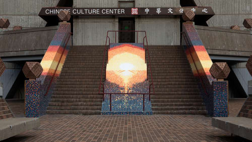Sunrise Mosaic | Public Mosaics by Mik Gaspay | Chinese Culture Center of San Francisco in San Francisco