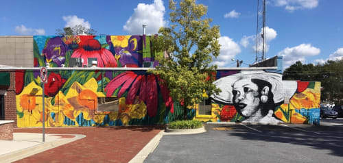 Flowers Divine Mural By Charmaine Minniefield Seen At Hapeville