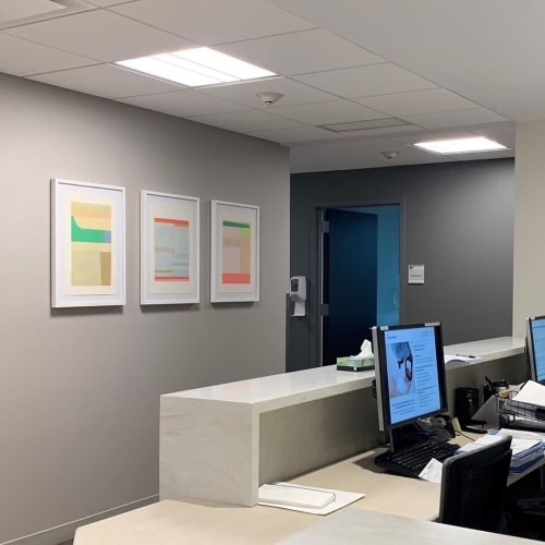 “Ochregreen”, “Russetgray”, and “Citrine” 2019 Painting | Paintings by Elizabeth Gourlay | Montefiore New Rochelle Hospital in New Rochelle