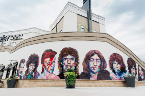Rock Legends mural | Street Murals by Gina Ribaudo (I Love Murals) | The Gateway in Salt Lake City