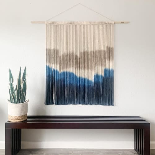 Extra Large Hand Dyed Modern Macrame Wall Hanging | Wall Hangings by Love & Fiber