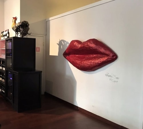 Giant Lips | Art & Wall Decor by Roberto Barr | Macaron Café in New York
