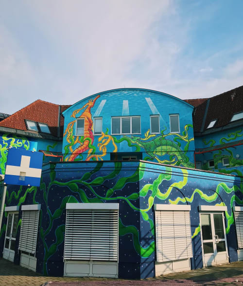 The Sea Dragon House Mural | Murals by Frankie Strand