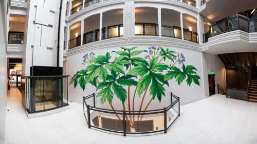 Pacific Waterleaf | Murals by Mona Caron | The Postal Building in Portland