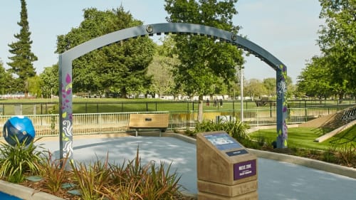 Magical Harp | Sculptures by Jen Lewin | Magical Bridge Playground in Palo Alto