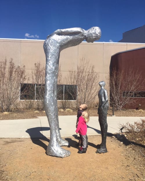 Conversation with Myself | Public Sculptures by Lorri Acott | Fort Collins Museum of Discovery in Fort Collins