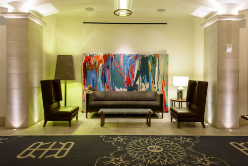 The Happening II | Paintings by Diana Delgado Studio | Refinery Hotel in New York