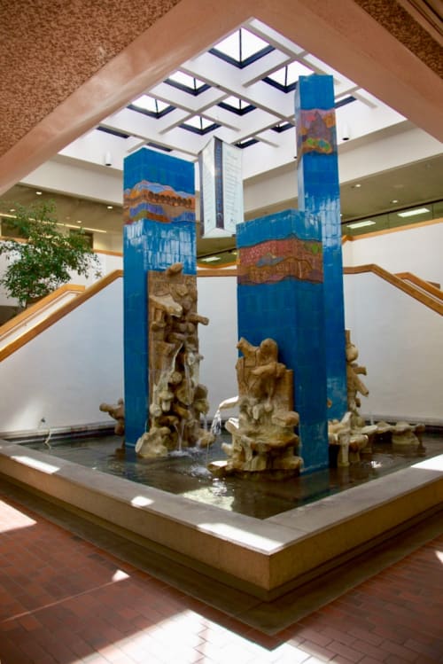 Stan Bitters Fountain | Sculptures by Stan Bitters | Stanislaus County Office of Education in Modesto