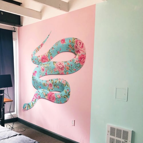 Floral Snake | Murals by Paul Fuentes Design | Monument in San Francisco