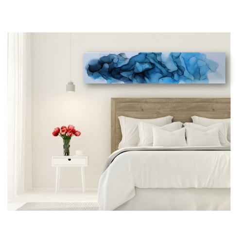 'FLUID II' - Luxury Epoxy Resin Abstract Artwork | Mixed Media by Christina Twomey Art + Design