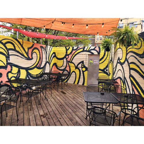 Patio Mural | Murals by Peter Ferrari | MOTHER Bar + Kitchen in Atlanta