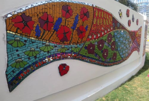 Flowing Meadow Mosaic Mural | Public Mosaics by Mango Mosaics