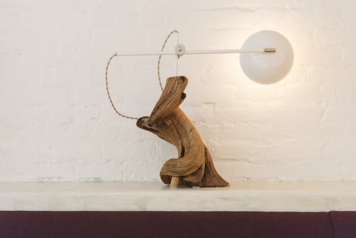 Bespoke Juniper Burl Ledge Lamps | Lighting by Elizabeth Roberts Architecture & Design | Nix in New York