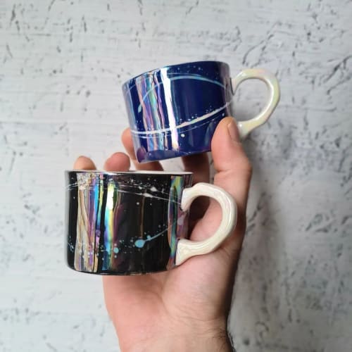Gece vs galaxy M inci | Cups by BasicartPorcelain