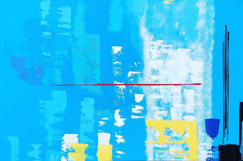 Blue Universe | Oil And Acrylic Painting in Paintings by Hugo Auler Jr. Art