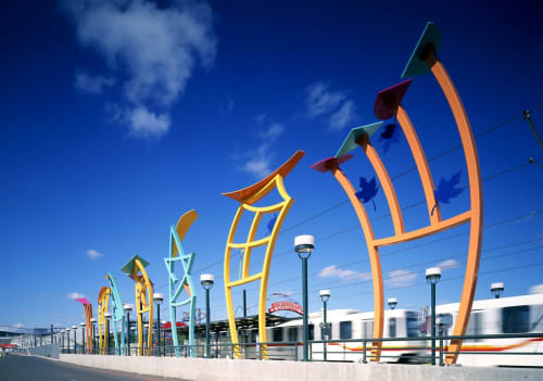 Seven Sisters, 2002 | Public Sculptures by David Griggs | Pepsi Center - Elitch Gardens Station in Denver