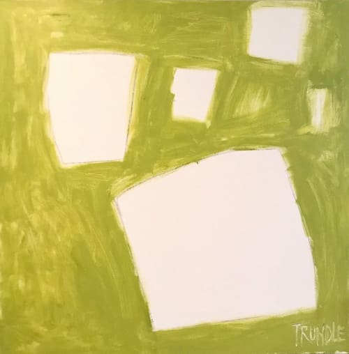 Let Me Count The Ways: Shapes in Chartreuse | Oil And Acrylic Painting in Paintings by Sarah Trundle