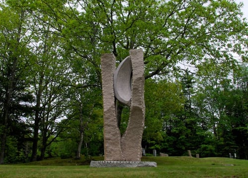 Stone Sculpture | Public Sculptures by Jesse Salisbury | Henry D Moore Library in Steuben