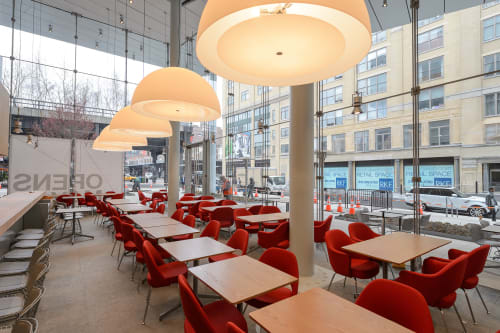 Red Saarinen Executive Armless Chair | Chairs by Eero Saarinen | Untitled in New York