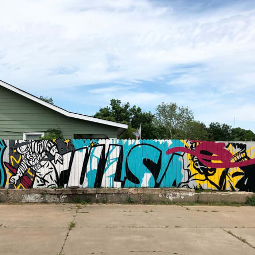 Buck Atom's | Street Murals by Aaron Whisner | Buck Atom's Cosmic Curios on 66 in Tulsa