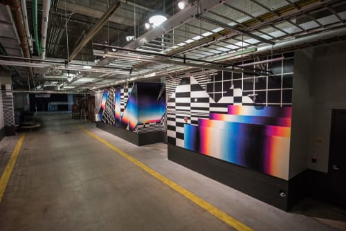 Miami Dolphins | Murals by Felipe Pantone | Hard Rock Stadium in Miami Gardens