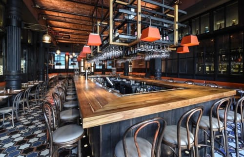 Island Bar | Tables by Cider Press Woodworks | GATO in New York