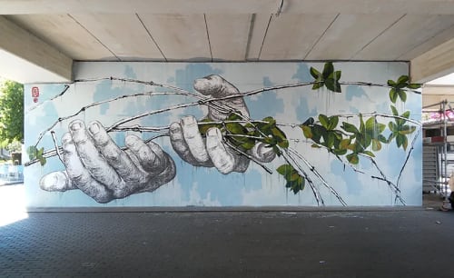 Hands | Street Murals by Lula Goce | Polytechnic University of Valencia in València