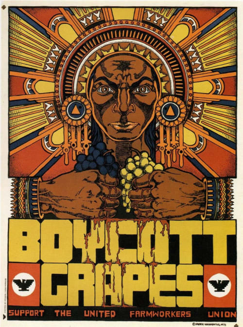 Boycott Grapes, Support the United Farm Workers Union | Paintings by Xavier Viramontes | Smithsonian American Art Museum in Washington