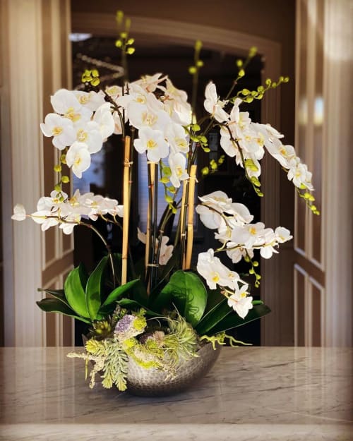 Silk Orchid Arrangement | Floral Arrangements by Fleurina Designs