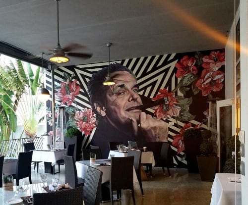 Smokin Jack Nicholson Mural | Murals by Elisabetta Fantone Art | National Hotel in Miami Beach