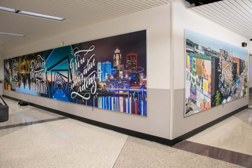 Des Moines International Airport Digital Mural | Murals by Jenna Brownlee | Des Moines International Airport in Des Moines