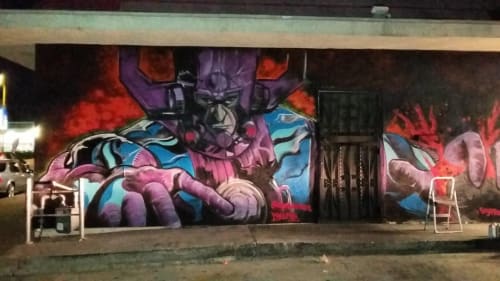 Galactus Mural | Street Murals by Dynamick | The Gabba Gallery - Los Angeles, CA in Los Angeles