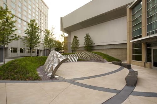 Horizon | Public Sculptures by Amuneal | Dunkin' Donuts Center in Providence