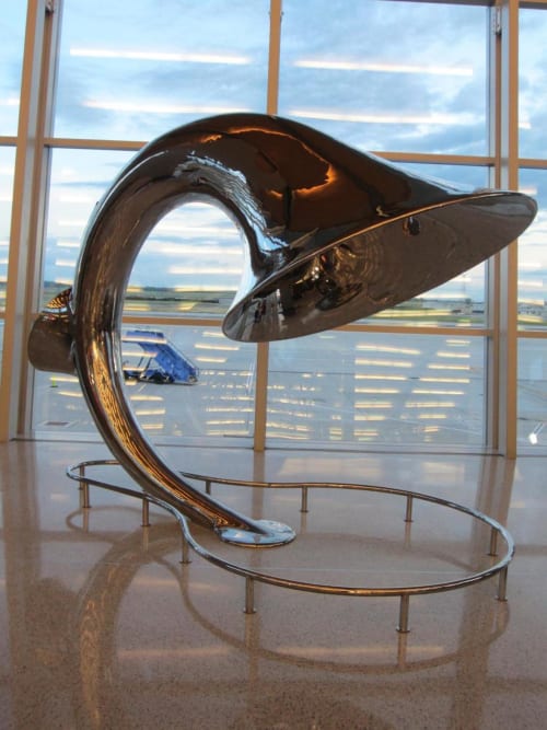Your Words Are Music To My Ears | Sculptures by Po Shu Wang | Sacramento International Airport, CA in Sacramento